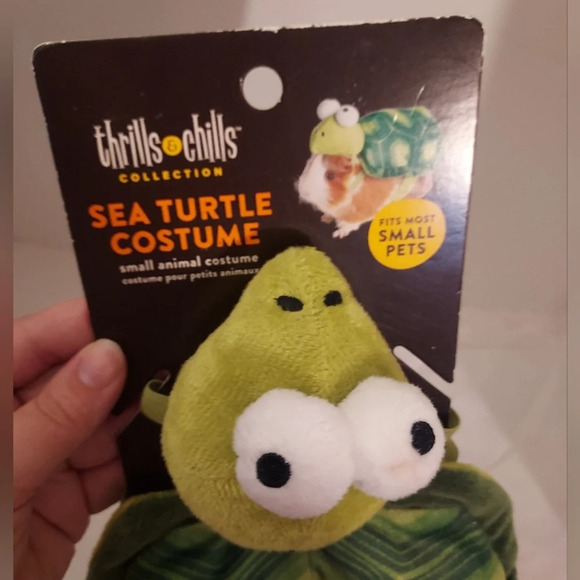 New Thrills & Chills Sea Turtle Costume for Small Animals Costume (Guinea Pig) - Picture 2 of 6